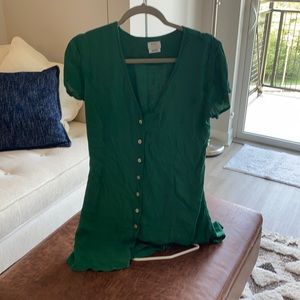 Teal RVCA dress, size large, like new